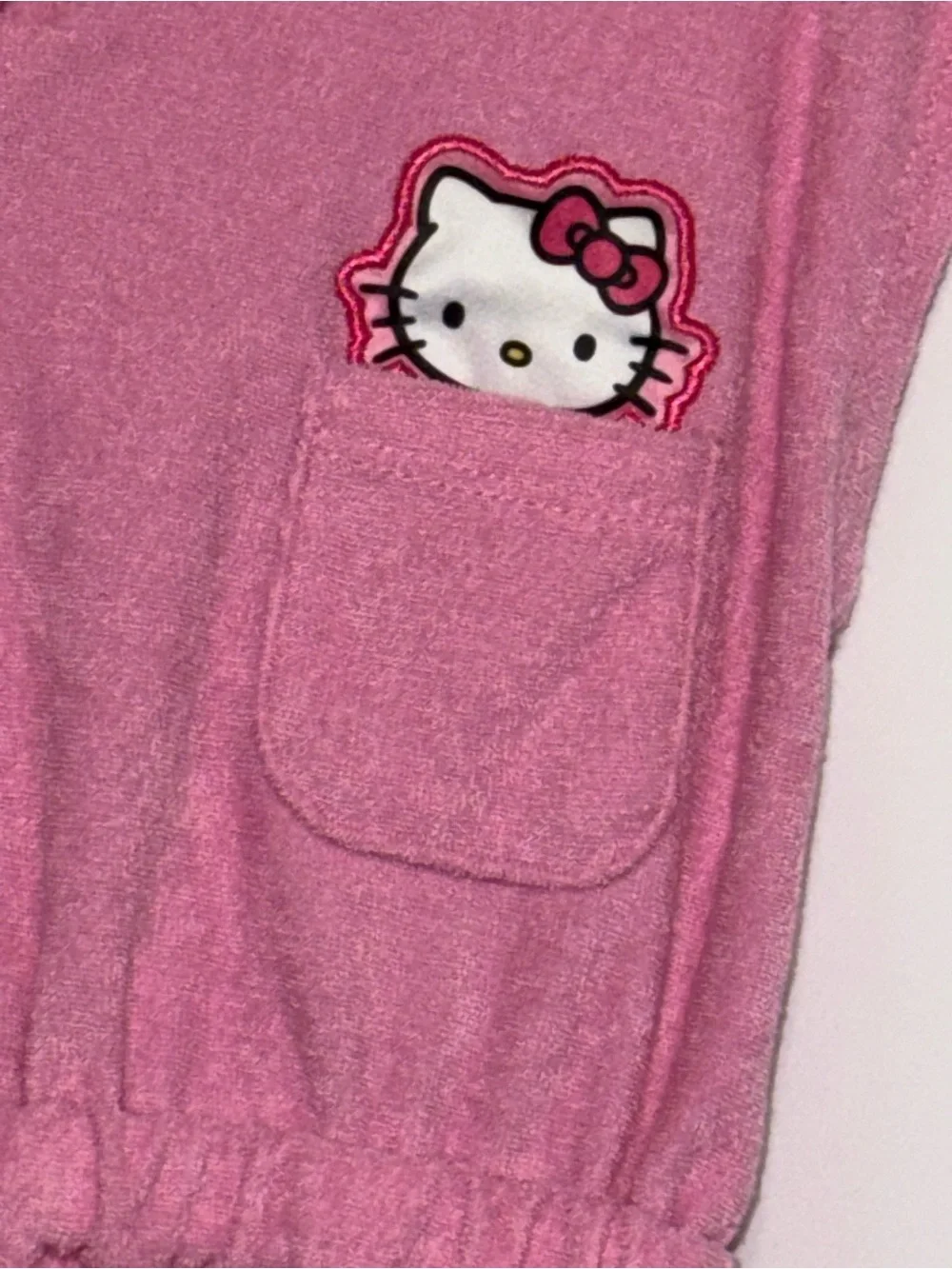 Hello Kitty by Sanrio Girl’s 6/7 Pull-Over Appliqué Hooded Swim Cover-Up